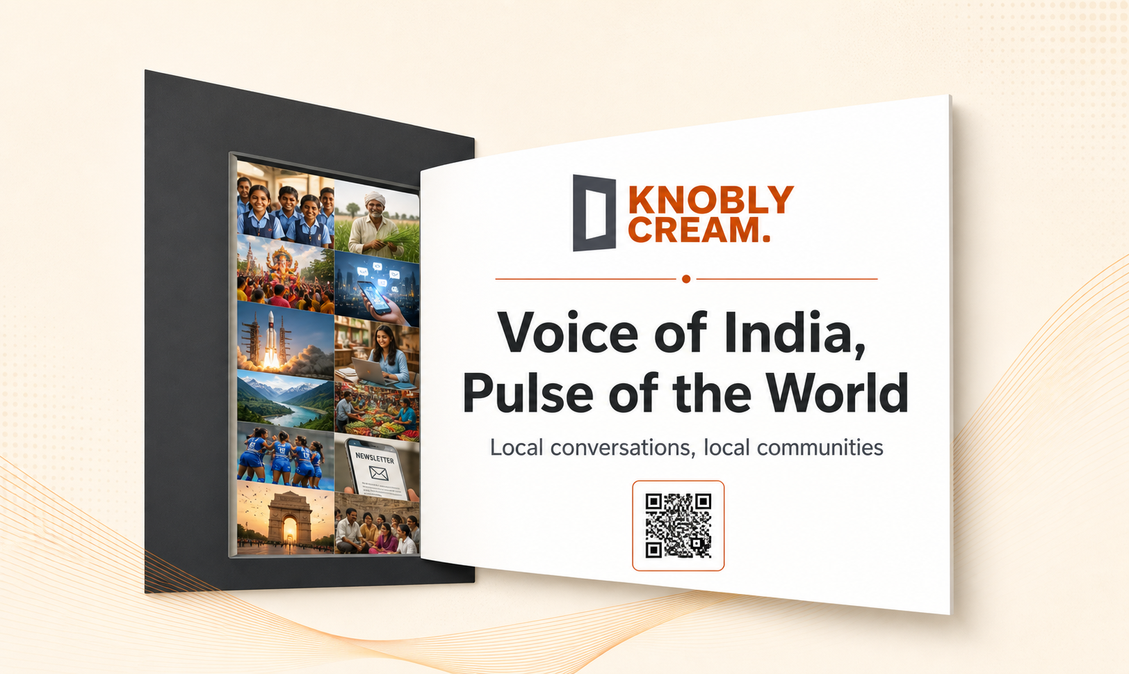 Knobly Cream collage poster for content, community, and campaigns
